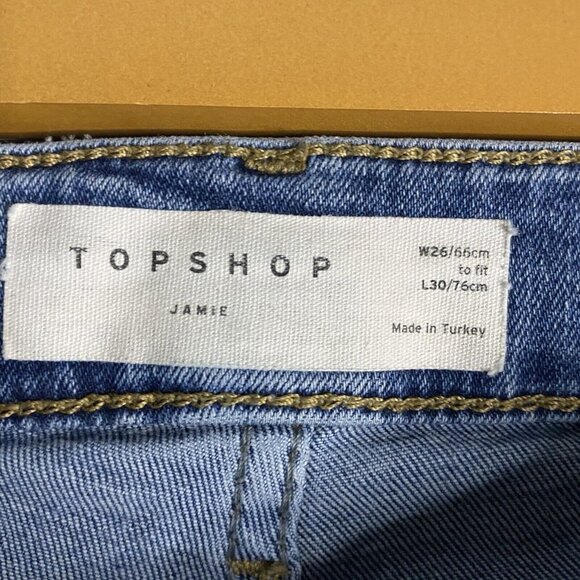 Topshop Women's Jaimie Medium Indigo Skinny Denim Jeans - Picture 6 of 9